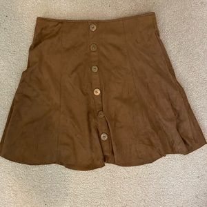 Suede skirt.